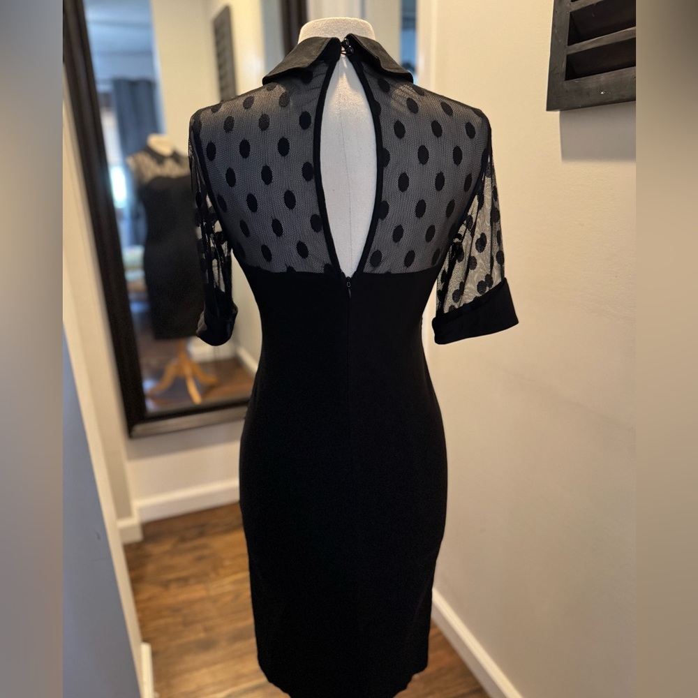Elegant Black Polka Dot Dress